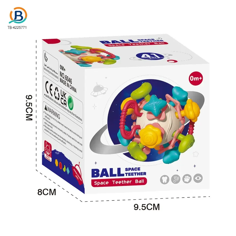 6-in-1 Baby Teether Ball Toy, Space Theme (TB-4225771) — product photograph 6