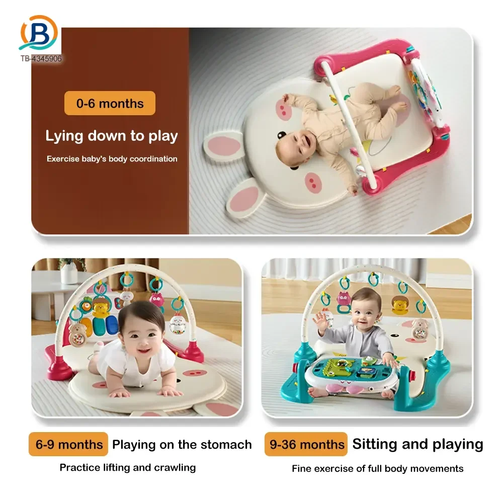 Baby Pedal Piano Play Mat, Rabbit Mat -Baby Toys Bulk Supply (TB-4345906) — product photograph 4