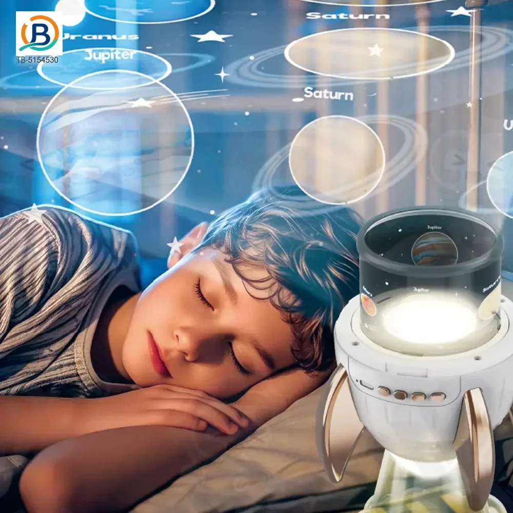 Star Projector Night Light, Space Rocket-Shaped Toy (TB-5154530) — product photograph 3