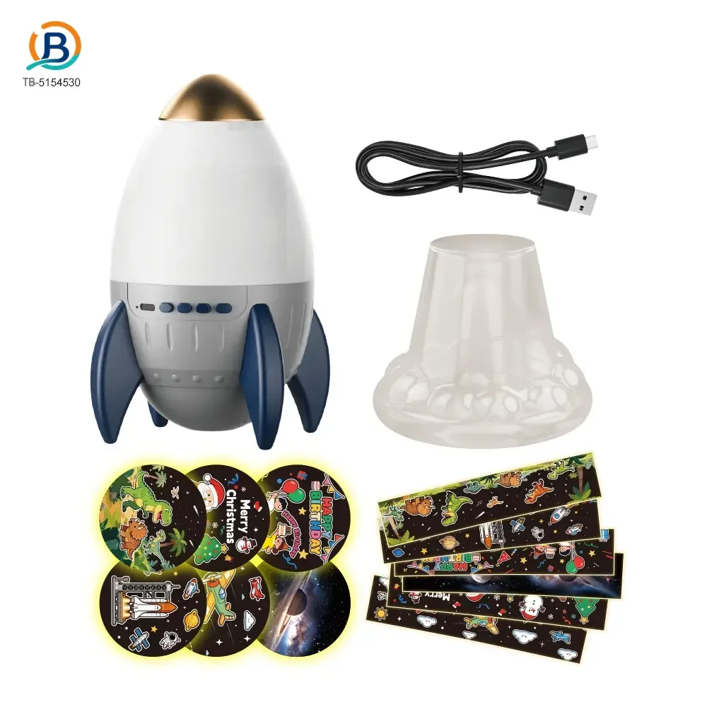 Star Projector Night Light, Space Rocket-Shaped Toy (TB-5154530) — product photograph 4