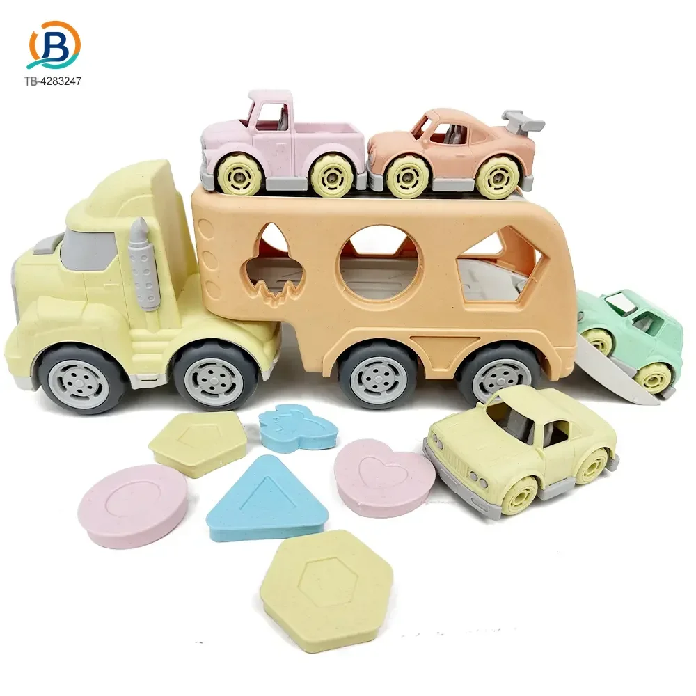 Wheat Straw Car Toy, Trailer Truck (TB-4283247) — product photograph 1