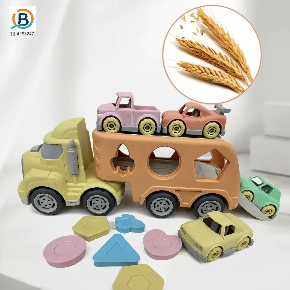 Wheat Straw Car Toy, Trailer Truck (TB-4283247) — product photograph 3