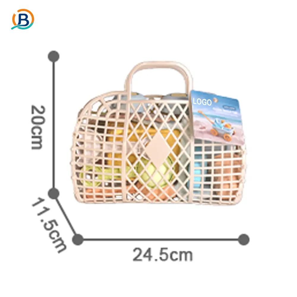Cream Beach Basket Toy Set | Kids Sand Play Set (TB-5153319) — product photograph 5
