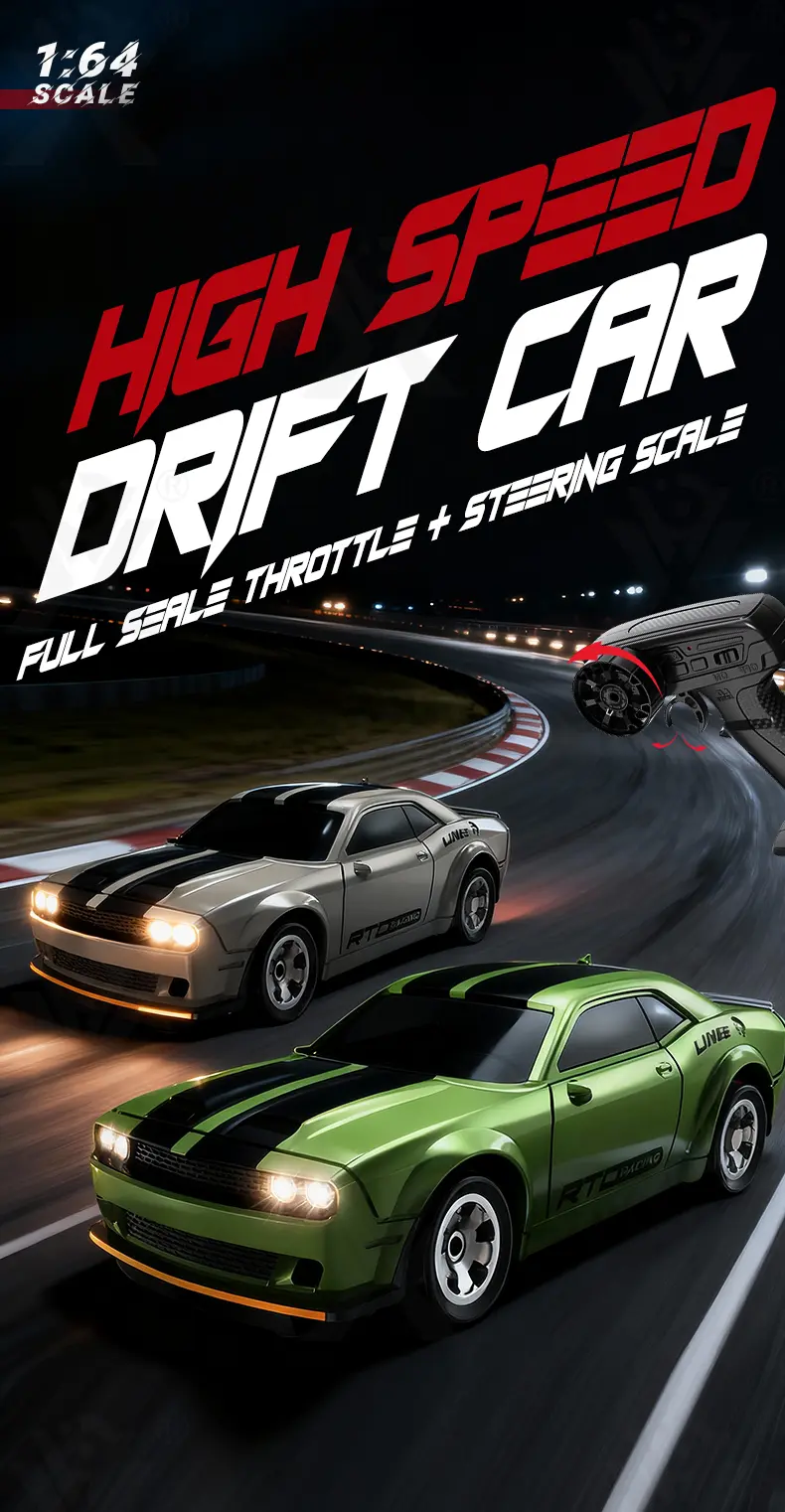 1:64 Scale Desktop Drift Car, Type-C Charging (TB-4974344) — illustrated product details, panel 1