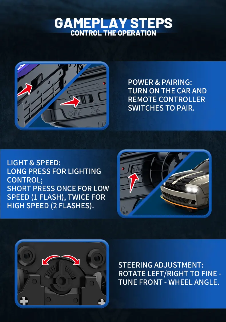 1:64 Scale Desktop Drift Car, Type-C Charging (TB-4974344) — illustrated product details, panel 10