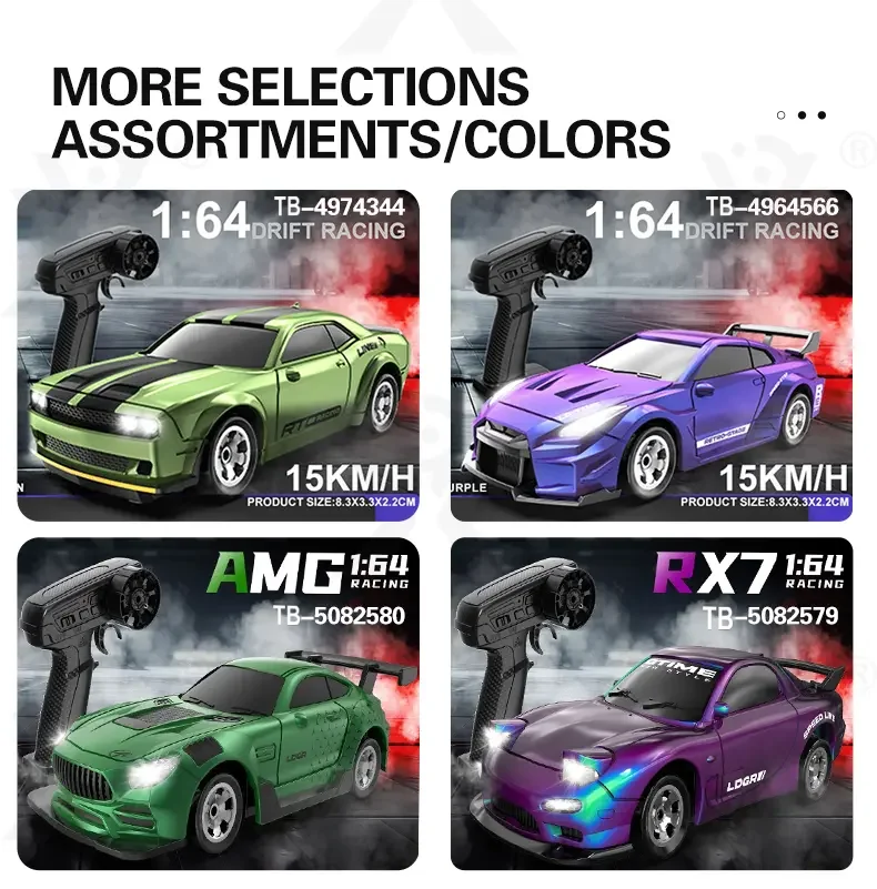 1:64 Scale Desktop Drift Car, Type-C Charging (TB-4974344) — illustrated product details, panel 12