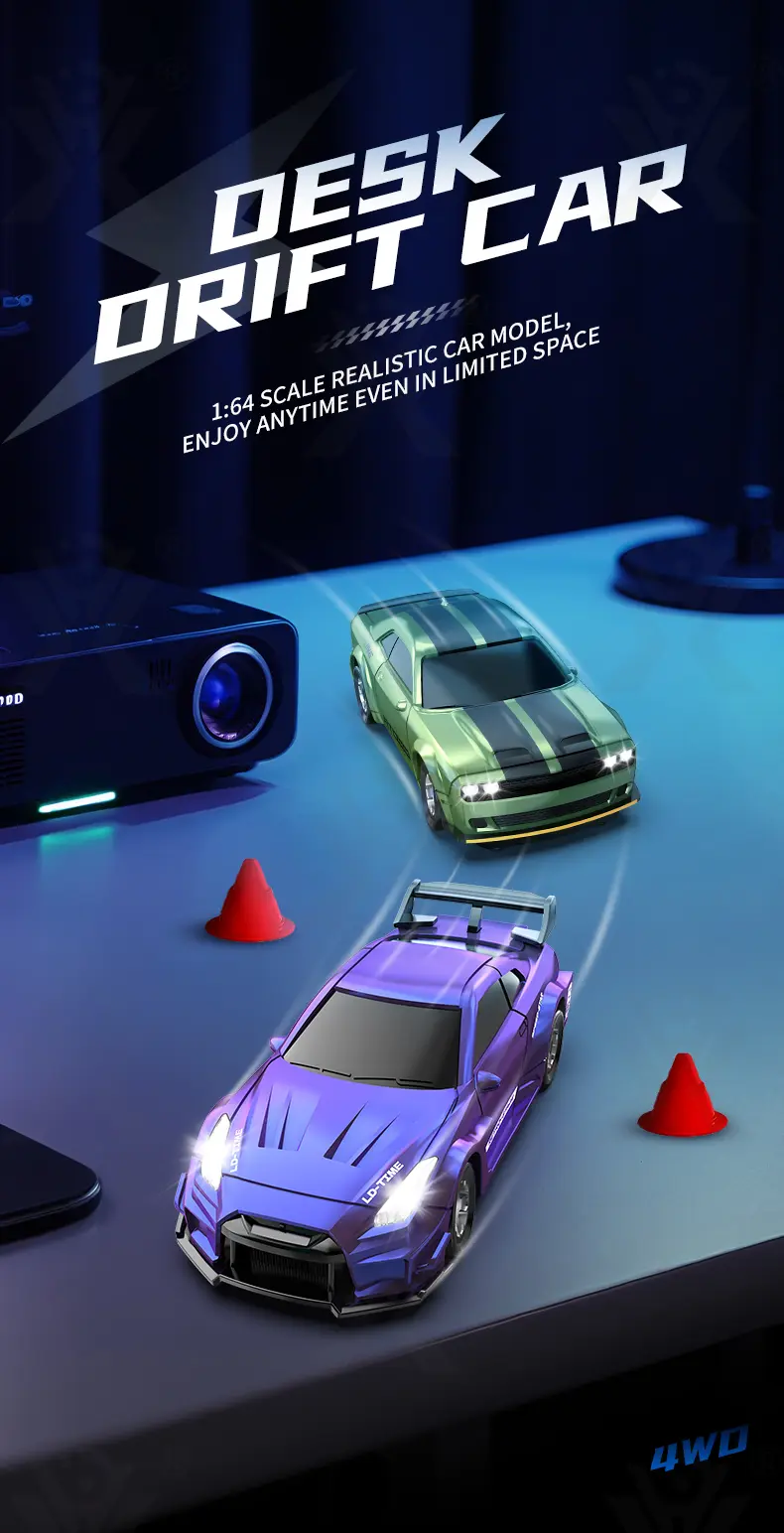 1:64 Scale Desktop Drift Car, Type-C Charging (TB-4974344) — illustrated product details, panel 5