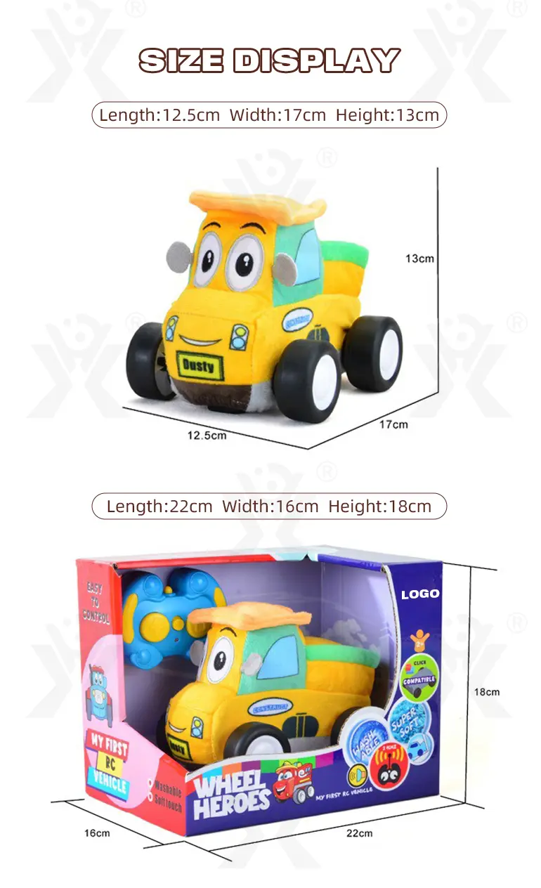 RC Plush Car Toy, Engineering Theme (TB-4507815) — illustrated product details, panel 12