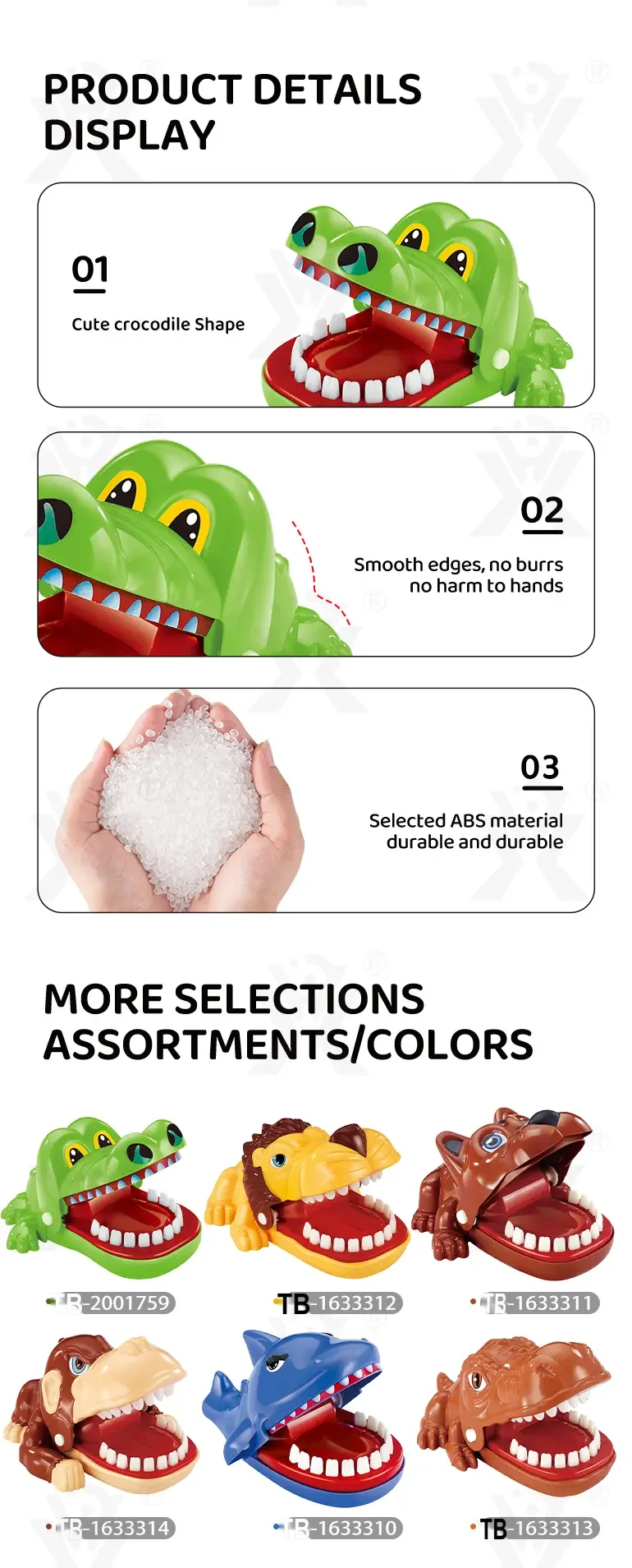 Crocodile Dentist Toy (TB-2001759) — illustrated product details, panel 4