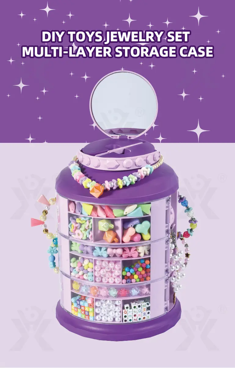 DIY Jewelry Set Toy with mirror (TB-4309152) — illustrated product details, panel 1