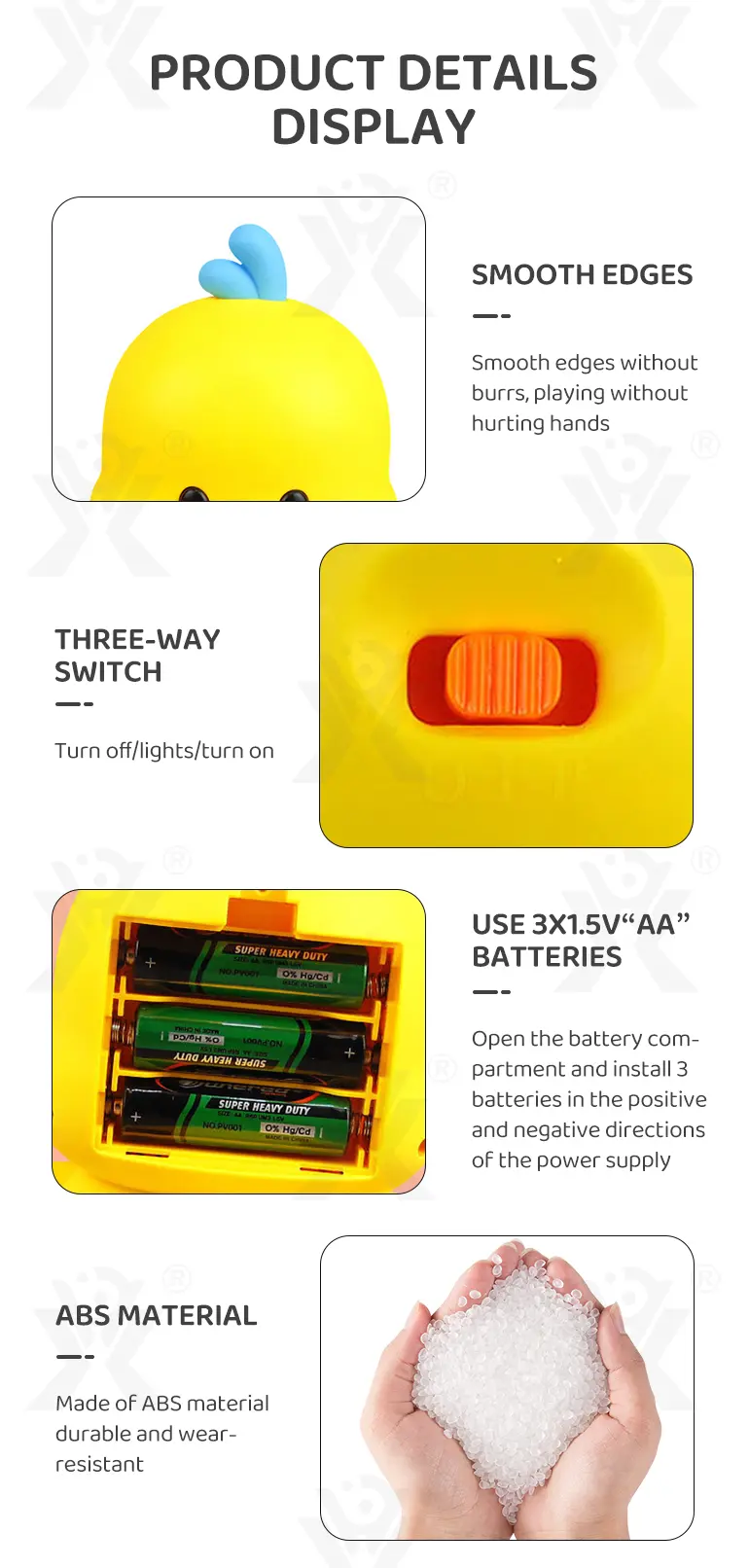 Dancing Duck Interactive Toys (TB-4262328) — illustrated product details, panel 7