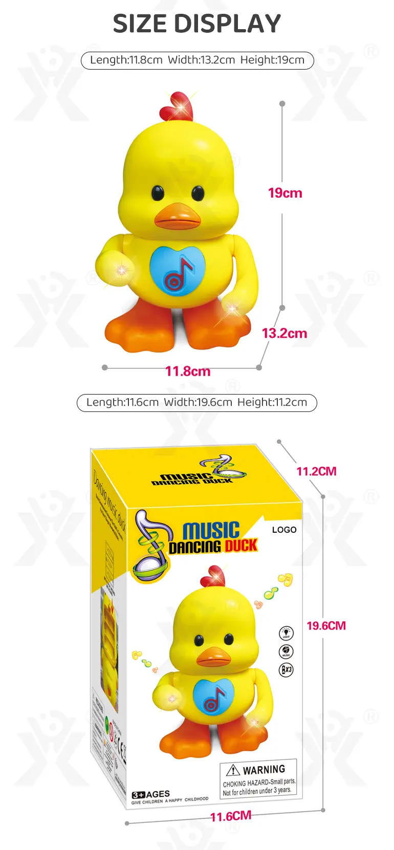 Dancing Duck Interactive Toys (TB-4262328) — illustrated product details, panel 9
