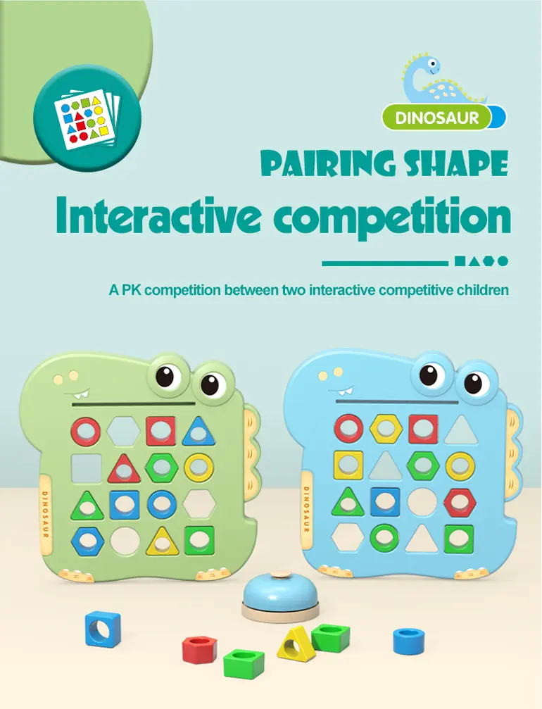 Shape Pairing Puzzle Toy, Dinosaur Outlook (TB-4232591) — illustrated product details, panel 4