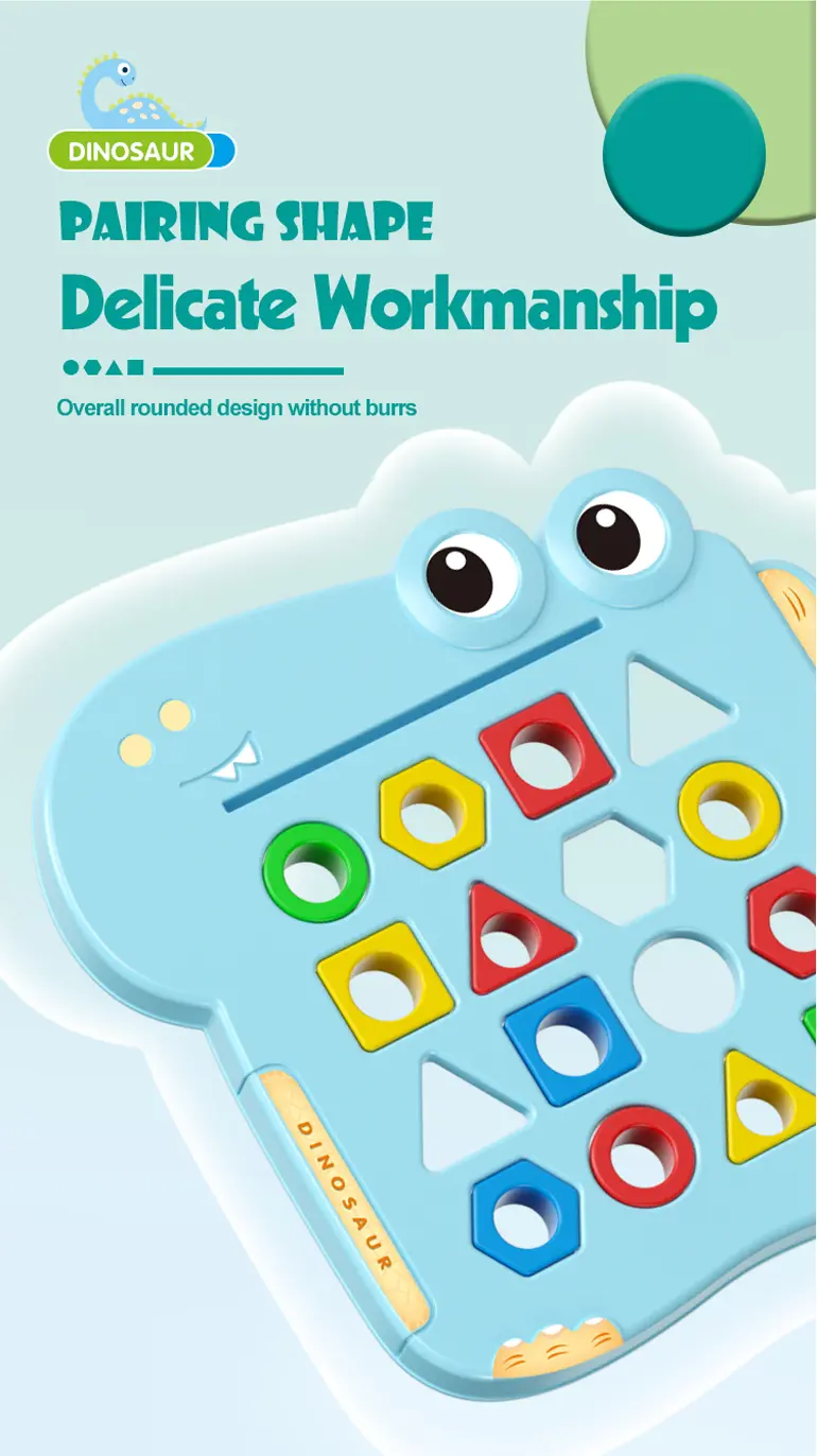 Shape Pairing Puzzle Toy, Dinosaur Outlook (TB-4232591) — illustrated product details, panel 5