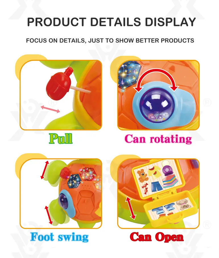 Electric Turtle Toy with Musical Light -China Toy Factory (TB-1037039) — illustrated product details, panel 4