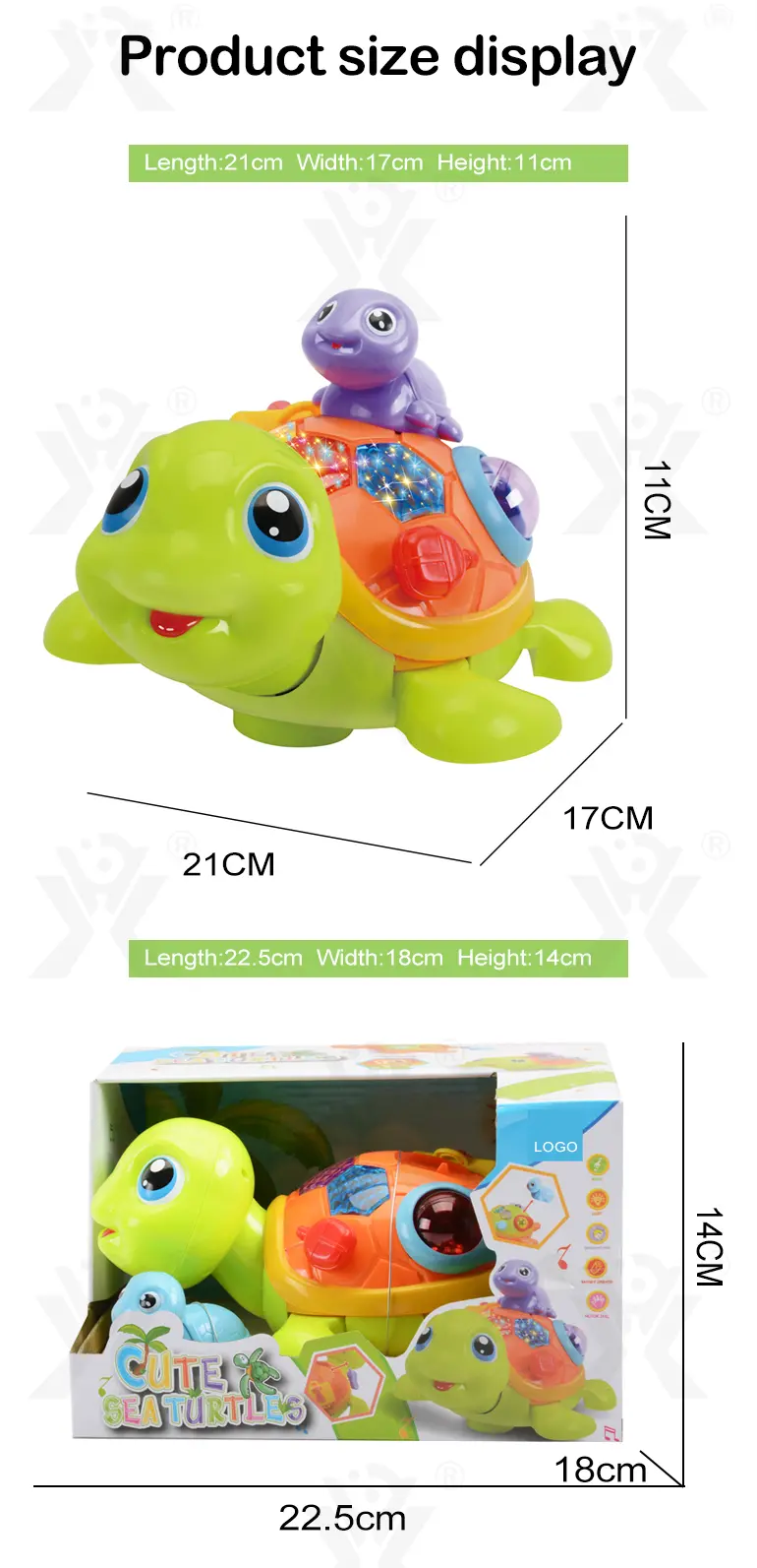 Electric Turtle Toy with Musical Light -China Toy Factory (TB-1037039) — illustrated product details, panel 6
