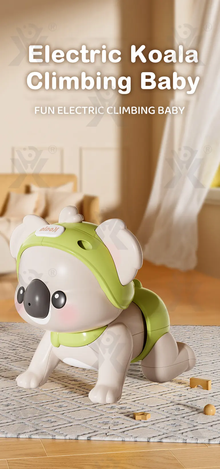 Electric Koala Crawling Toy For Baby Early Learning (TB-4377592) — illustrated product details, panel 1