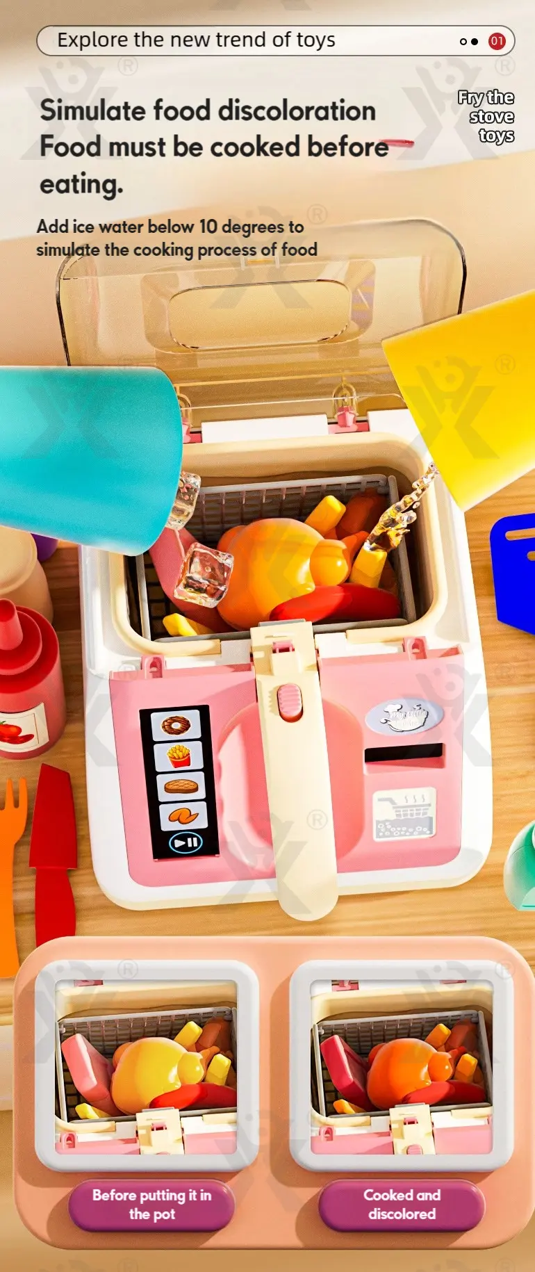 Electric Frying Pot Toy Set (TB-4539058) — illustrated product details, panel 3