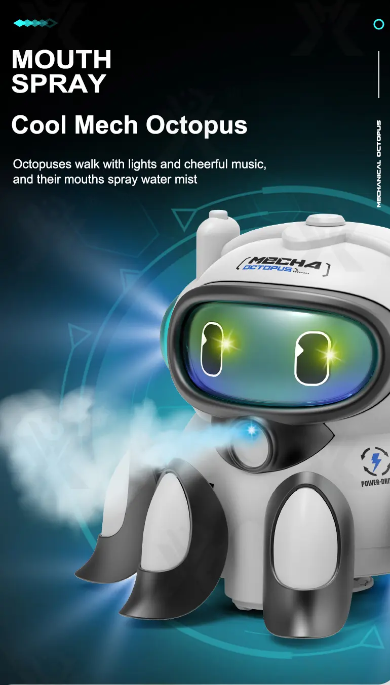 Kids Electric Mechanical Octopus Toy (TB-4387778) — illustrated product details, panel 3