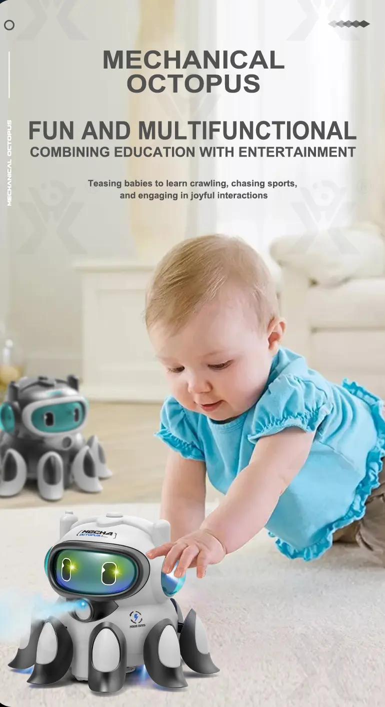 Kids Electric Mechanical Octopus Toy (TB-4387778) — illustrated product details, panel 4