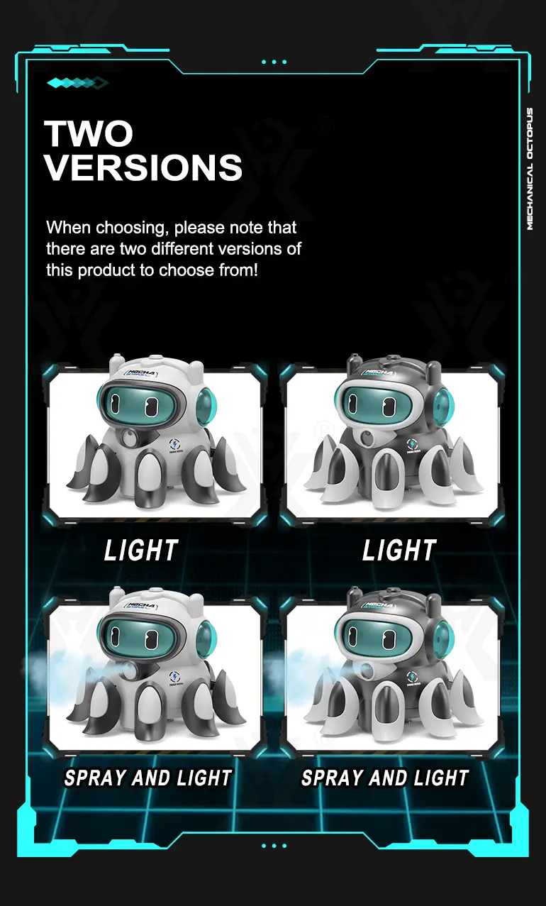Kids Electric Mechanical Octopus Toy (TB-4387778) — illustrated product details, panel 9
