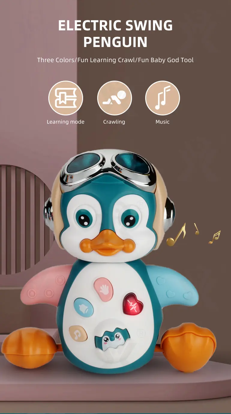 Electric Penguin Toys, Crawling and Learning Modes (TB-2122548) — illustrated product details, panel 1