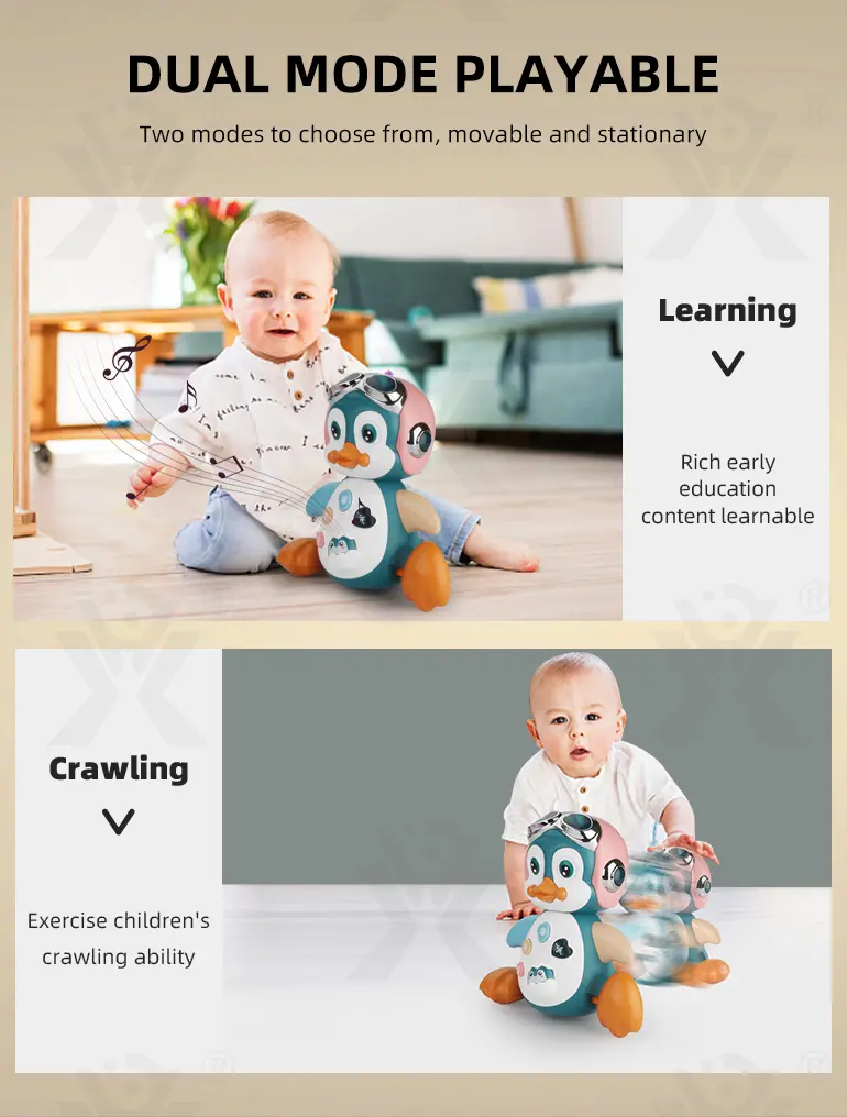 Electric Penguin Toys, Crawling and Learning Modes (TB-2122548) — illustrated product details, panel 4