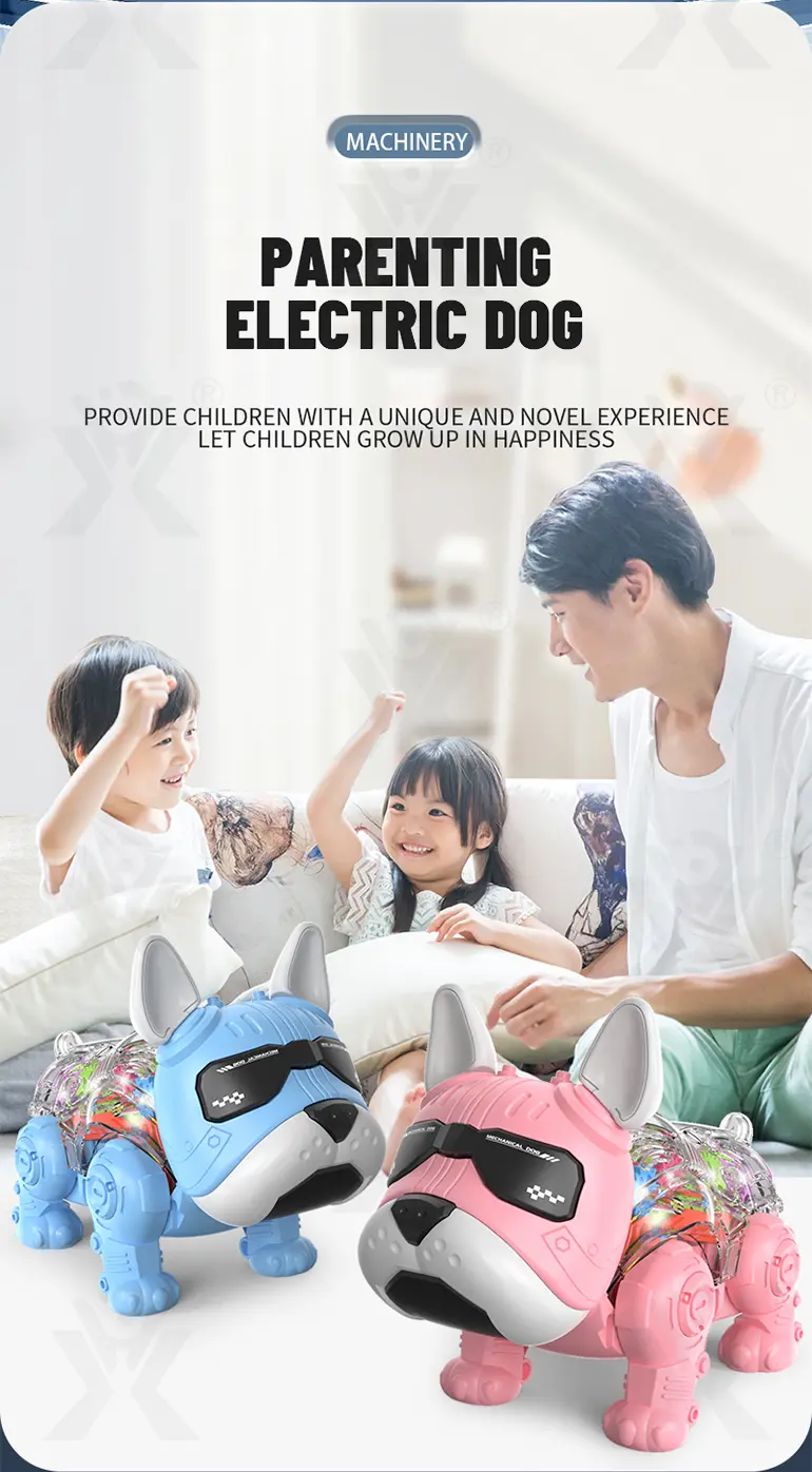 Walking Robot Dog Toy, Transparent Gear Rear (TB-4141679) — illustrated product details, panel 4