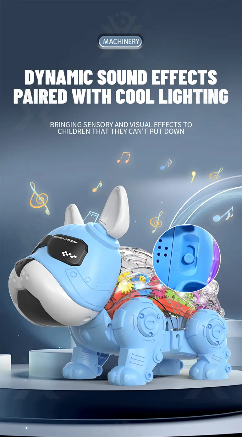 Walking Robot Dog Toy, Transparent Gear Rear (TB-4141679) — illustrated product details, panel 5
