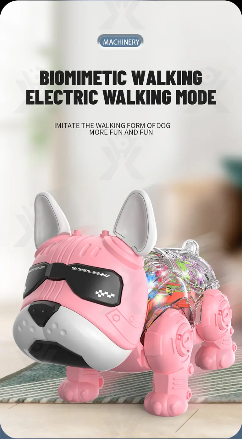 Walking Robot Dog Toy, Transparent Gear Rear (TB-4141679) — illustrated product details, panel 6
