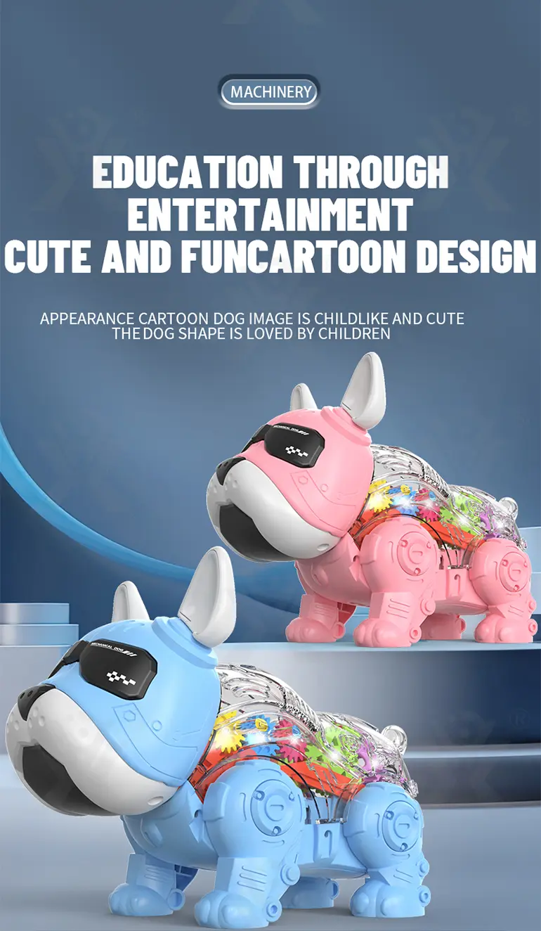 Walking Robot Dog Toy, Transparent Gear Rear (TB-4141679) — illustrated product details, panel 7