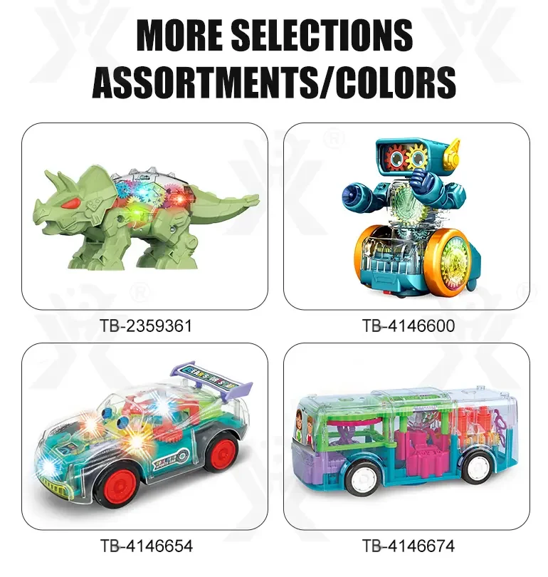 Walking Robot Dog Toy, Transparent Gear Rear (TB-4141679) — illustrated product details, panel 9