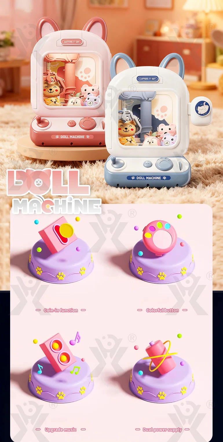 Kitten Doll Machine Toy For Kids, Mini Claw Machine Wholesale (TB-5082913) — illustrated product details, panel 1