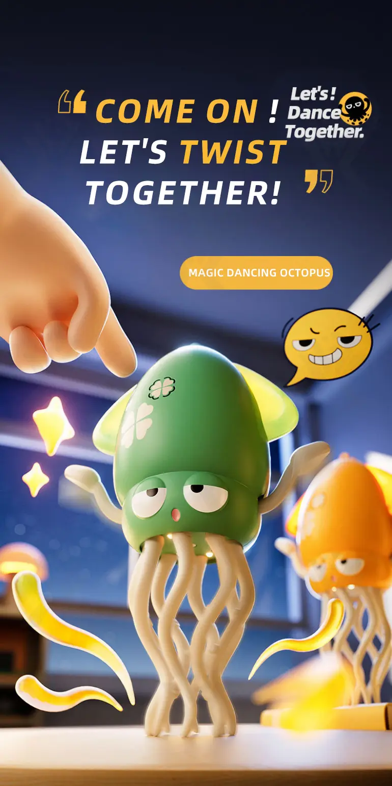 Dancing Octopus Toy For Toddlers (TB-4956345) — illustrated product details, panel 1