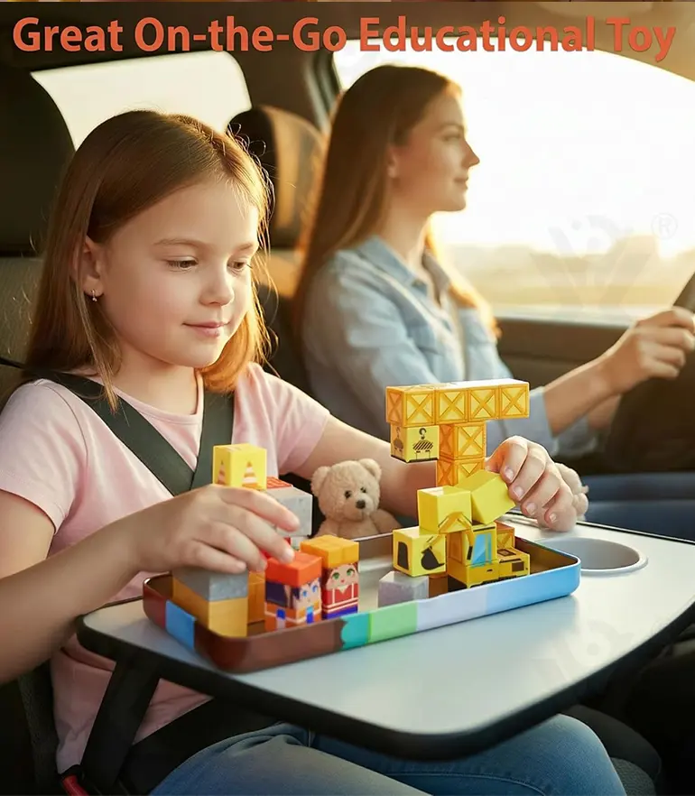 Travel Magnetic Blocks Toys, Portable Mini Size (TB-5060586) — illustrated product details, panel 3