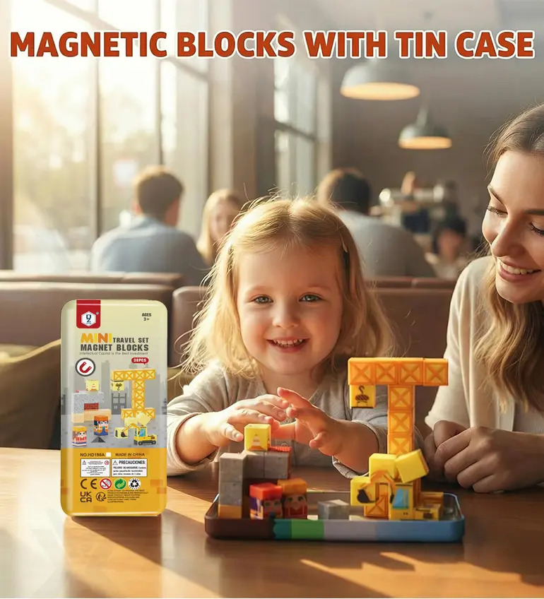 Travel Magnetic Blocks Toys, Portable Mini Size (TB-5060586) — illustrated product details, panel 5