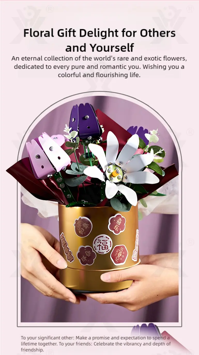 Metal Flower DIY Bouquet, External Flower (TB-5069421) — illustrated product details, panel 6