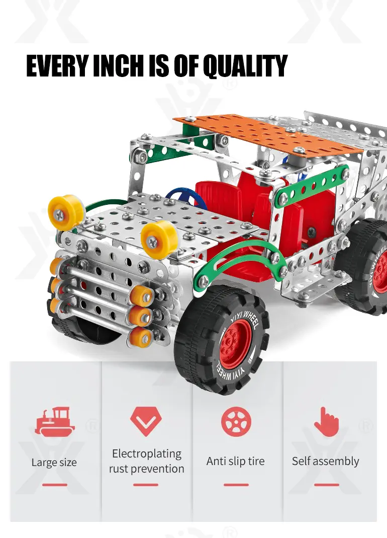 Metallic Assembly Racing Car, Metal Construction Toys Supply (TB-4356801) — illustrated product details, panel 2