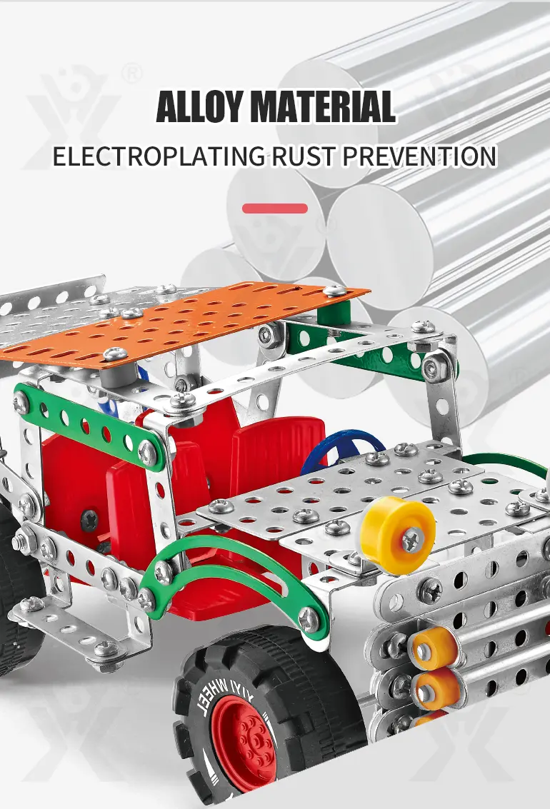 Metallic Assembly Racing Car, Metal Construction Toys Supply (TB-4356801) — illustrated product details, panel 4