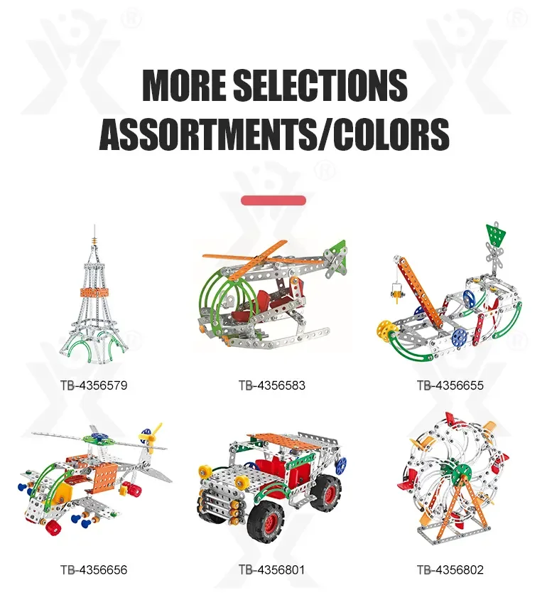 Metallic Assembly Racing Car, Metal Construction Toys Supply (TB-4356801) — illustrated product details, panel 6