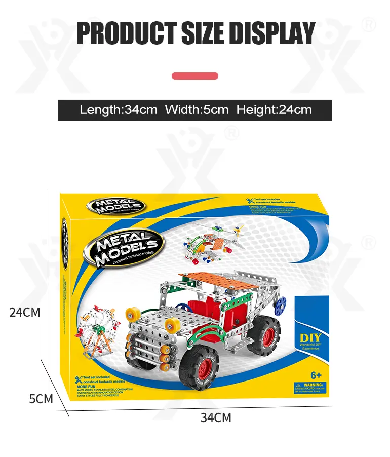 Metallic Assembly Racing Car, Metal Construction Toys Supply (TB-4356801) — illustrated product details, panel 7