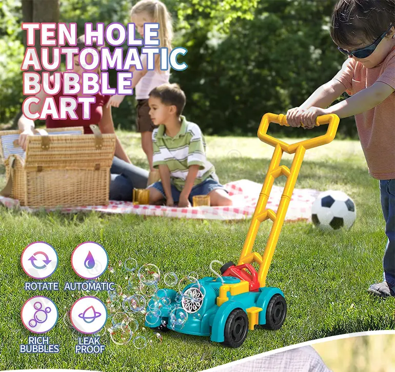 Bubble Mower For Toddlers, Bubble Blower Toy Supply (TB-4241318) — illustrated product details, panel 1