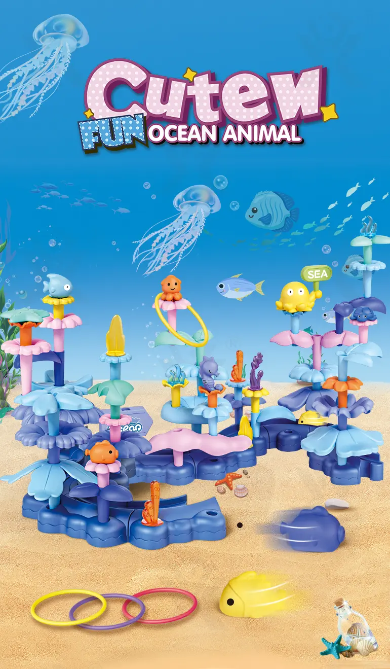 Ocean Garden Building Block Toys (TB-4449981) — illustrated product details, panel 1