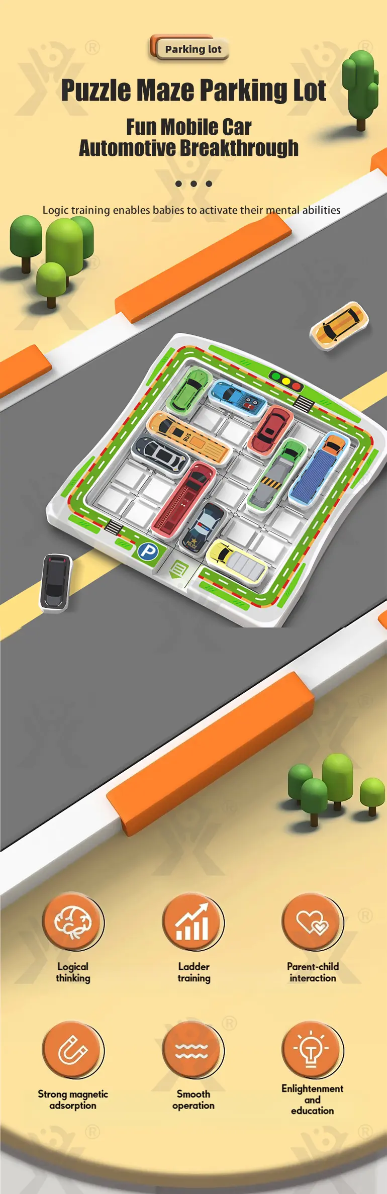 Puzzle Parking Lot Game Supply (TB-5124868) — illustrated product details, panel 1