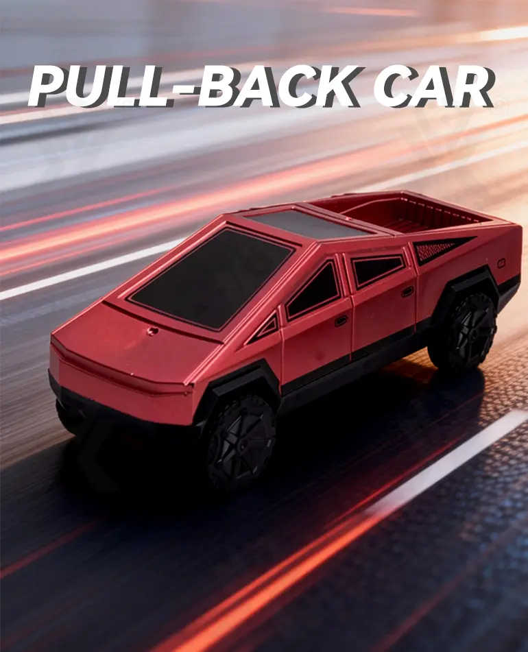 Cyber Truck Pull-Back Toy Car Set (TB-5157484) — illustrated product details, panel 1