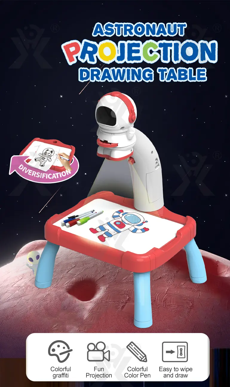 Kids Projection Drawing Table (TB-4040472) — illustrated product details, panel 1