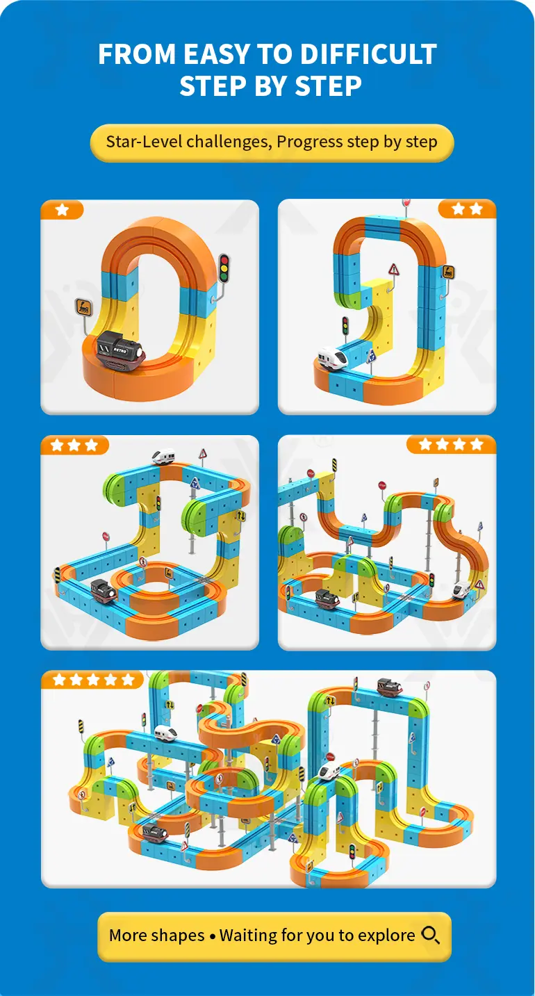 Magnetic Train Track Set, Electric Train Toy Set (TB-5165768) — illustrated product details, panel 2