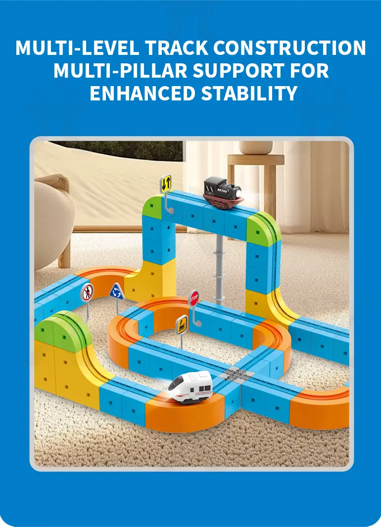 Magnetic Train Track Set, Electric Train Toy Set (TB-5165768) — illustrated product details, panel 5
