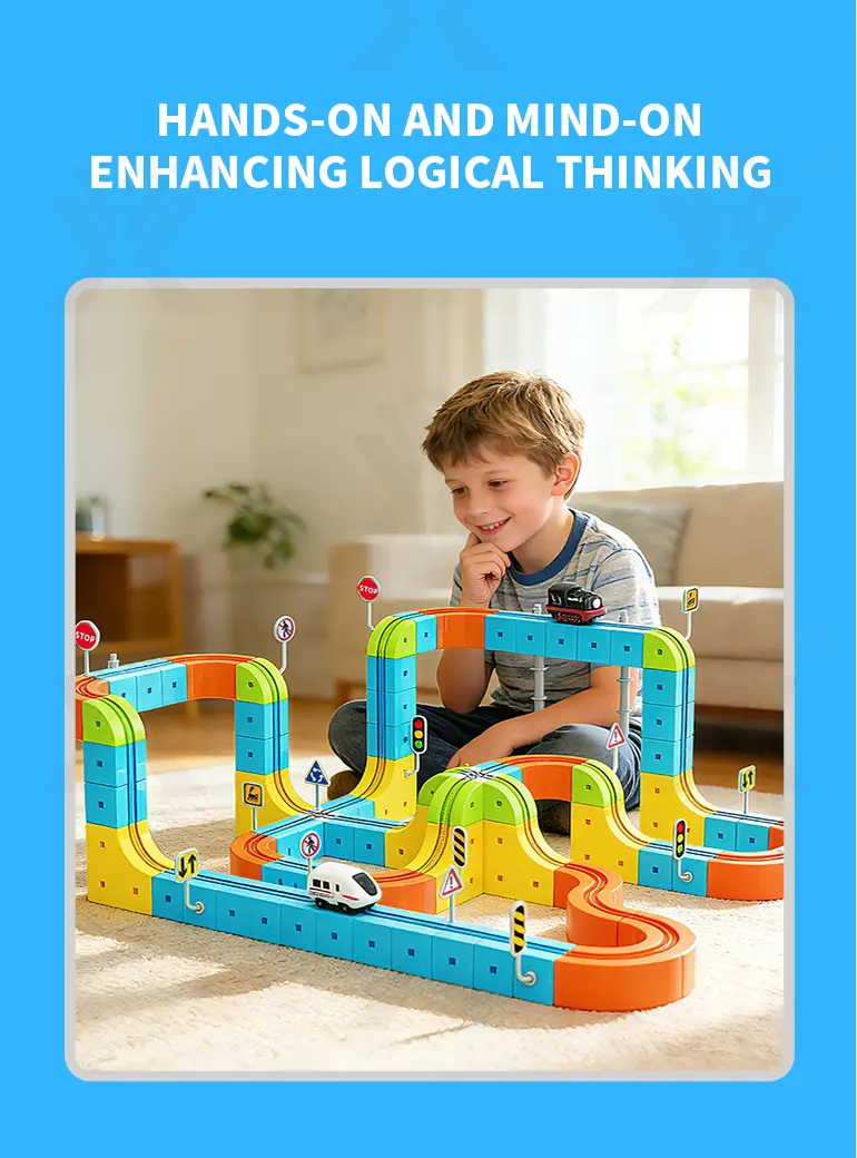 Magnetic Train Track Set, Electric Train Toy Set (TB-5165768) — illustrated product details, panel 7