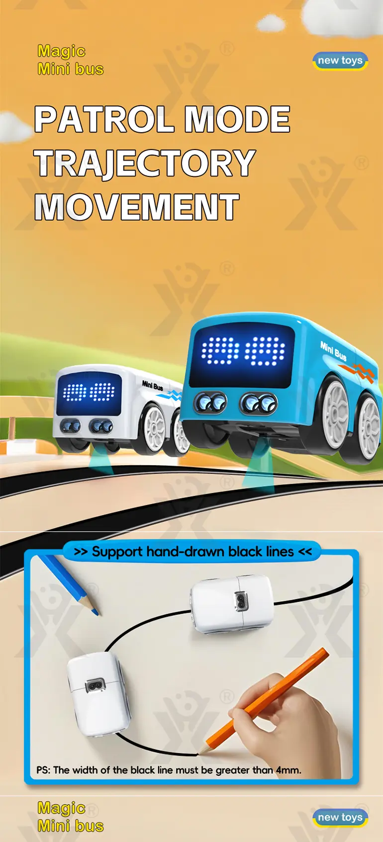 Magic RC Mini Bus, 4 Modes (TB-5010734) — illustrated product details, panel 8